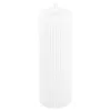 Image de BOUGIE PILIER CIRE CANNELÃE 15X5CM 30H BLANC