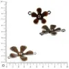 Image de Pendentif fleur émaillée Ø 40 mm - Ambre