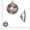Image de Breloque epoxy loupe motif maths - Ø 20 mm