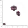 Image de Perle donut en verre tigrée à facettes Ø 12 mm - Prune