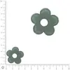 Image de Breloque fleur pour bague à monter Ø 28 mm - Gris anthracite