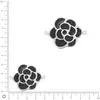 Image de Pendentif fleur émaillée L. 40 mm - Noir
