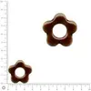 Image de Breloque fleur émaillée pour bague à monter Ø 30 mm - Chocolat