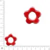 Image de Breloque fleur émaillée pour bague à monter Ø 30 mm - Rouge