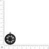 Image de Pendentif médaillon volutes Ø 28 mm - Black nickel