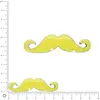 Image de Pendentif - Grande Moustache L. 55 mm - Jaune