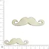 Image de Pendentif - Grande Moustache L. 55 mm - Beige