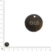 Image de Médaille oui Ø 10 mm - Nacré Noir