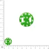 Image de Médaille en nacre - Etoiles blanches sur fond vert - Ø 17 mm