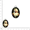 Image de Pendentif époxy motif Marylin L. 29 mm - Robe jaune