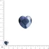 Image de Perle en verre oeil de chat forme coeur Ø 10 mm - Myosotis