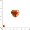 Image de Perle en verre oeil de chat forme coeur Ø 10 mm - Orange