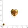 Image de Perle en verre oeil de chat forme coeur Ø 10 mm - Sable