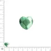 Image de Perle en verre oeil de chat forme coeur Ø 10 mm - Vert d'eau