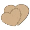 Image de Sujet en bois médium - Double coeur - 4 x 3,2 cm