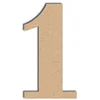 Image de Chiffre en bois médium - 1 - 12 cm