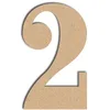 Image de Chiffre en bois médium - 2 - 12 cm