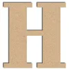 Image de Lettre en bois médium - H majuscule - 12 cm