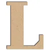 Image de Lettre en bois médium - L majuscule - 12 cm