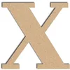 Image de Lettre en bois médium - X majuscule - 12 cm