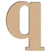 Image de Lettre en bois médium - Q minuscule - 9 cm