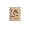 Image de Sujet en bois médium - Timbre Père Noël - 3 x 4 cm