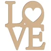Image de Mot en bois médium - Love grand coeur - 5,5 x 4,5 cm
