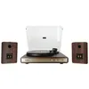 Image de Enova hifi VELA VP2 Platine Vintage Hifi + Enceintes - Finition Bois FoncÃ©