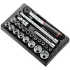 Image de Module de clÃ©s Ã  cliquet + douilles 1/2'' FACOM MOD.S161-36PB - 23 piÃ¨ces