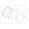 Image de HUBLOT PORTE COMPLETE REP 0303 POUR SECHE LINGE BOSCH - 11012069