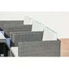 Image de Miami 6 Gris/Blanc : Salon Encastrable 6 Personnes En RÃ©sine TressÃ©e Grise Poly Rotin