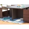 Image de Miami 10 Marron/Blanc : Salon Encastrable 10 Personnes En RÃ©sine TressÃ©e Marron Poly Rotin