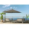 Image de Solenzara Ã Led Gris : Parasol Ã Led DÃ©portÃ© 3x3m