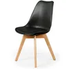 Image de Chaise scandinave avec coussin - H. 83 cm - Noir