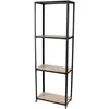 Image de BibliothÃ¨que industrielle 4 EtagÃ¨res Factory - 30 x H. 180 cm - Marron naturel