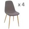 Image de Lot de 4 - Chaise design scandinave Roka - Gris foncÃ©