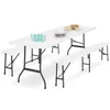 Image de Table Pliante Dappoint Portable 180 Cm Et 2 Bancs Pliables Pour Camping Ou RÃ©ception