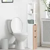Image de Meuble Wc ÃtagÃ¨re Willy Bois 3 Portes Coloris HÃªtre Gain De Place Pour Toilettes
