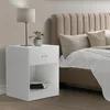 Image de Lot De 2 Tables De Chevet Olga Bois Blanc