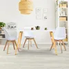 Image de Table A Manger Scandinave Sara 6 Personnes Blanche 120 Cm