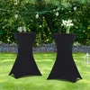 Image de Lot De 2 Tables Hautes Pliantes 105 Cm Et 2 Housses Noires