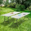 Image de Lot De 2 Tables Pliantes Portables 180 Cm Pour Camping Ou RÃ©ception