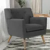 Image de Fauteuil Scandinave Liv En Tissu Gris Anthracite