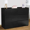Image de Commode 6 tiroirs TOMI bois noir