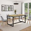 Image de Table Ã  manger DETROIT 6 personnes design industriel 150 cm