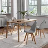 Image de Lot De 4 Chaises Sara Gris Clair Pour Salle Ã Manger