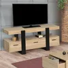 Image de Meuble TV PHOENIX avec tiroirs bois et noir