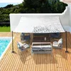 Image de Voile D'ombrage Rectangulaire Design OmbriÃ¨re Camouflage 3x4 M Blanc
