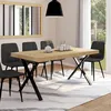 Image de Table Ã Manger Alma 6 Personnes Design Industriel 160 Cm