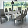 Image de Table Ã Manger Extensible Dona 6-8 Personnes Plateau Effet BÃ©ton CirÃ© 80-160cm
